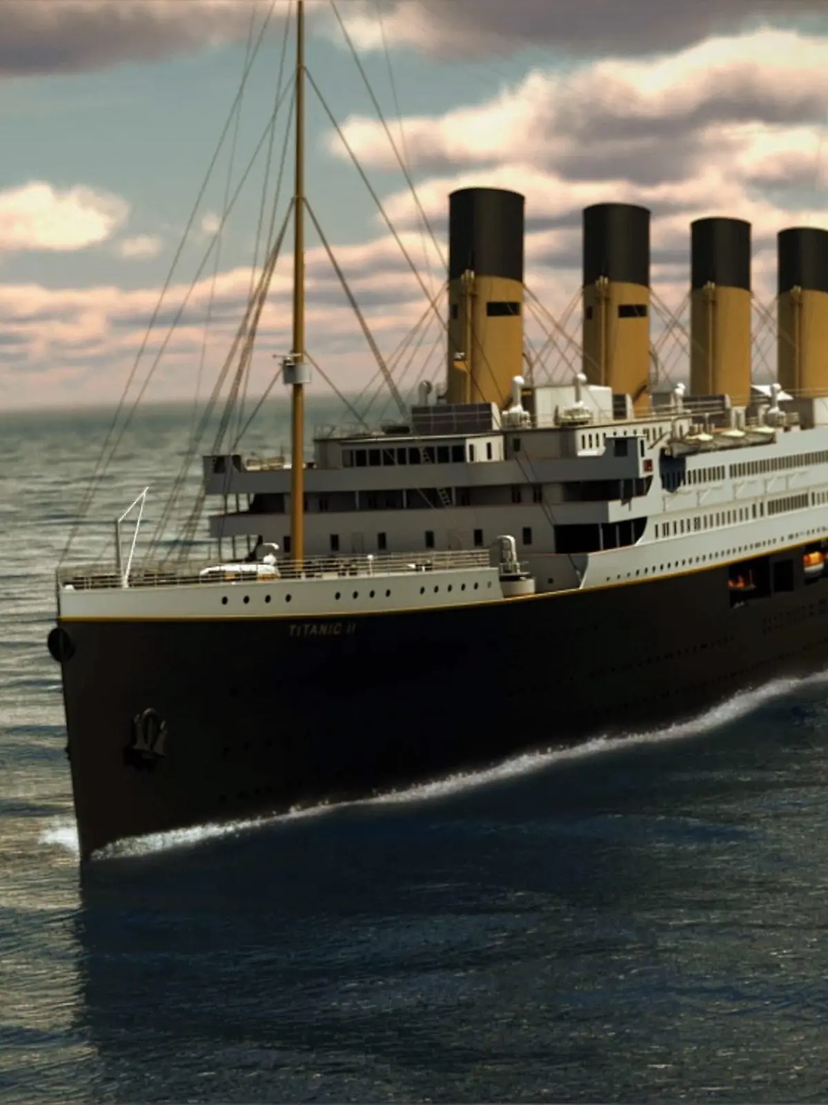 epa03601859 A handout photograph provided on 26 February 2013 by Blue Star Line shows a computer generated image of the Titanic II's exterior. The Titanic II is a proposed ocean liner which will be a replica of the original Titanic ship, which sunk in the North Atlantic in 1912 after it struck an iceberg. The Titanic II is scheduled to be ready for use in 2016. EPA/JASON SZENES HANDOUT EDITORIAL USE ONLY/NO SALES +++(c) dpa - Bildfunk+++