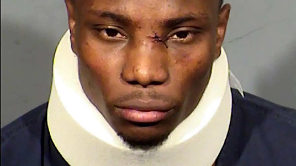 FILE - This booking photo provided by Las Vegas Metropolitan Police Department shows former Las Vegas Raiders wide receiver Henry Ruggs III following his arrest on Nov. 2, 2021. Ruggs told a judge Tuesday, May 2, 2023 he will admit that he drove drunk at speeds up to 156 mph, causing a fiery crash that killed a woman. The plea deal could send the 24-year-old first-round NFL draft pick to state prison for three to 10 years. (Clark County Detention Center via AP, File)