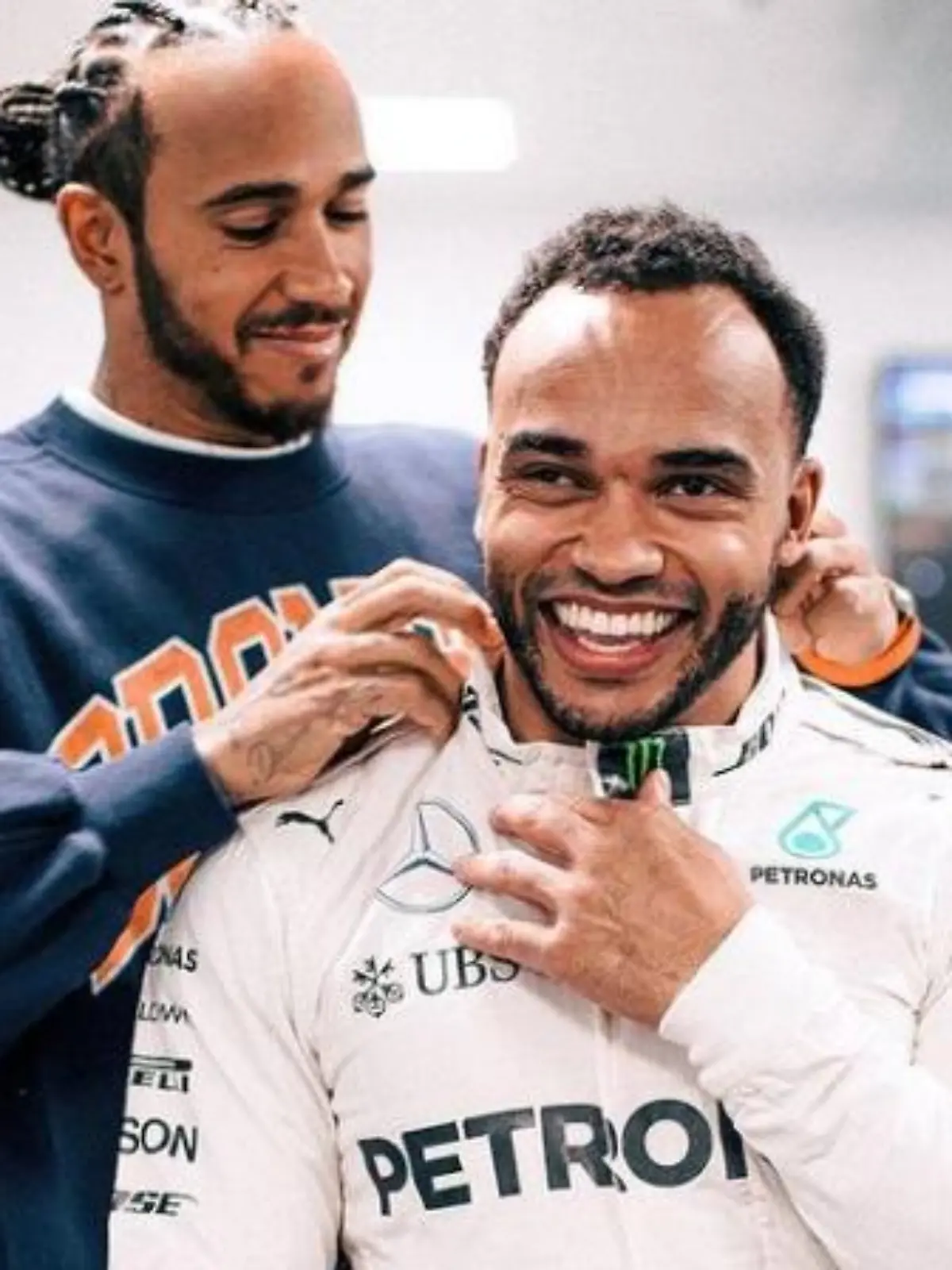Ein Herz und eine Seele: Lewis Hamilton und sein Bruder Nicolas.