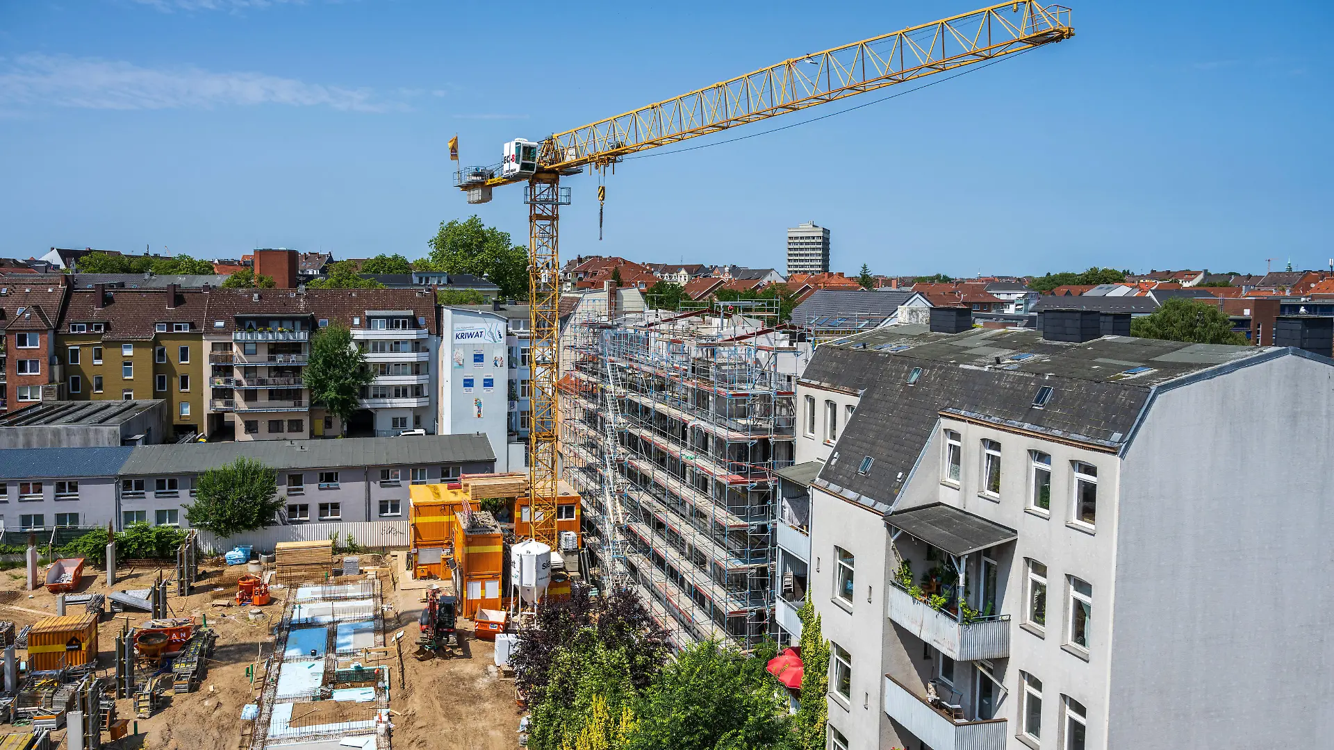 Großbaustelle Wohnungsbau in der Innenstadt von Kiel *** Large housing construction site in the city centre of Kiel