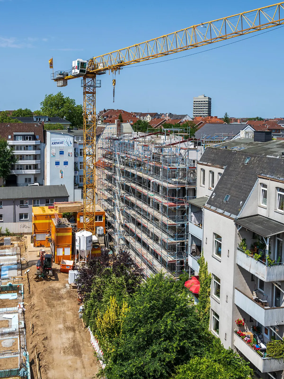  Großbaustelle Wohnungsbau in der Innenstadt von Kiel *** Large housing construction site in the city centre of Kiel