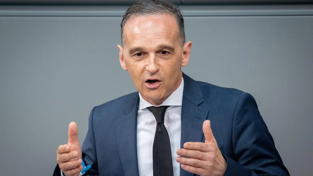 ARCHIV - 23.06.2021, Berlin: Heiko Maas (SPD), damaliger Außenminister, spricht im Bundestag zu den Abgeordneten. (zu dpa: "Ex-Außenminister Maas legt Bundestagsmandat nieder") Foto: Kay Nietfeld/dpa +++ dpa-Bildfunk +++