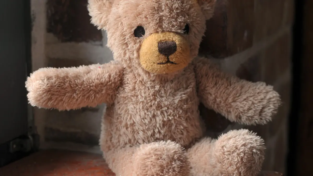 Ein einsamer Teddybär sitzt auf der Fensterbank. Foto: Markus C. Hurek