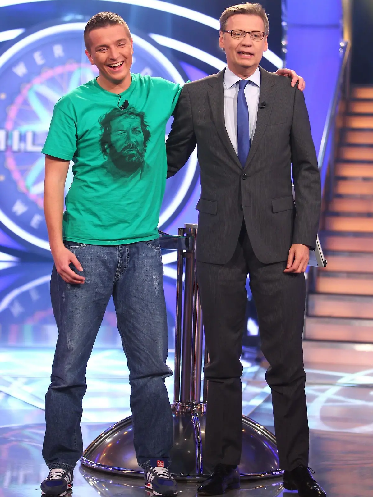 Günther Jauch mit Aaron Troschke aus Berlin