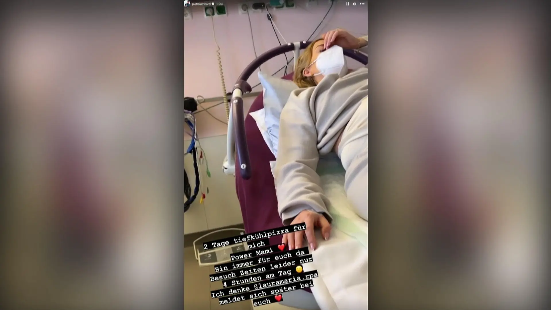 "Bin immer für euch da!" Pietro Lombardi weicht seiner Laura Maria Rypa im Krankenhaus nicht von der Seite.