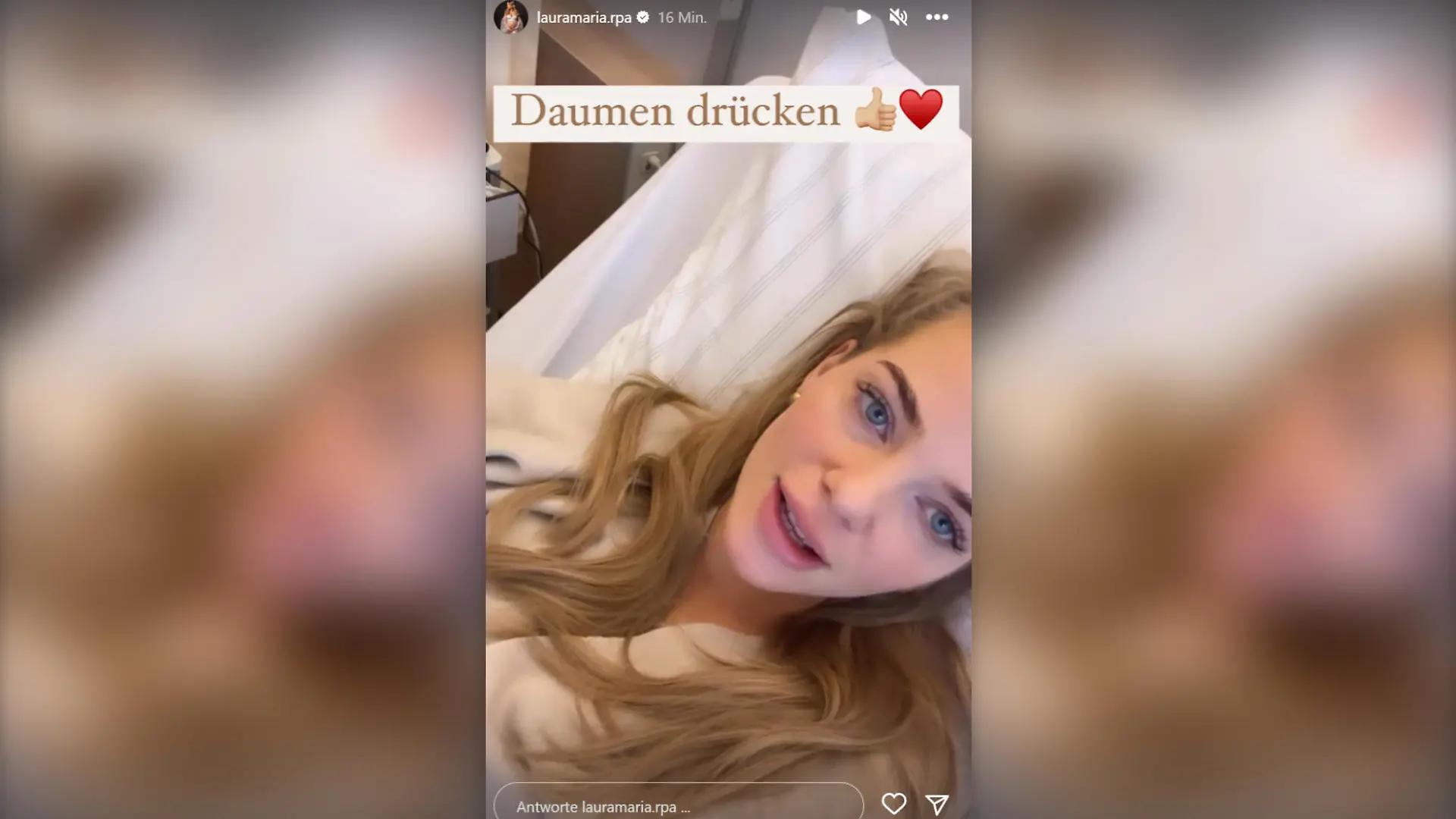 Laura Maria Rypa meldet sich aus dem Krankenhaus.