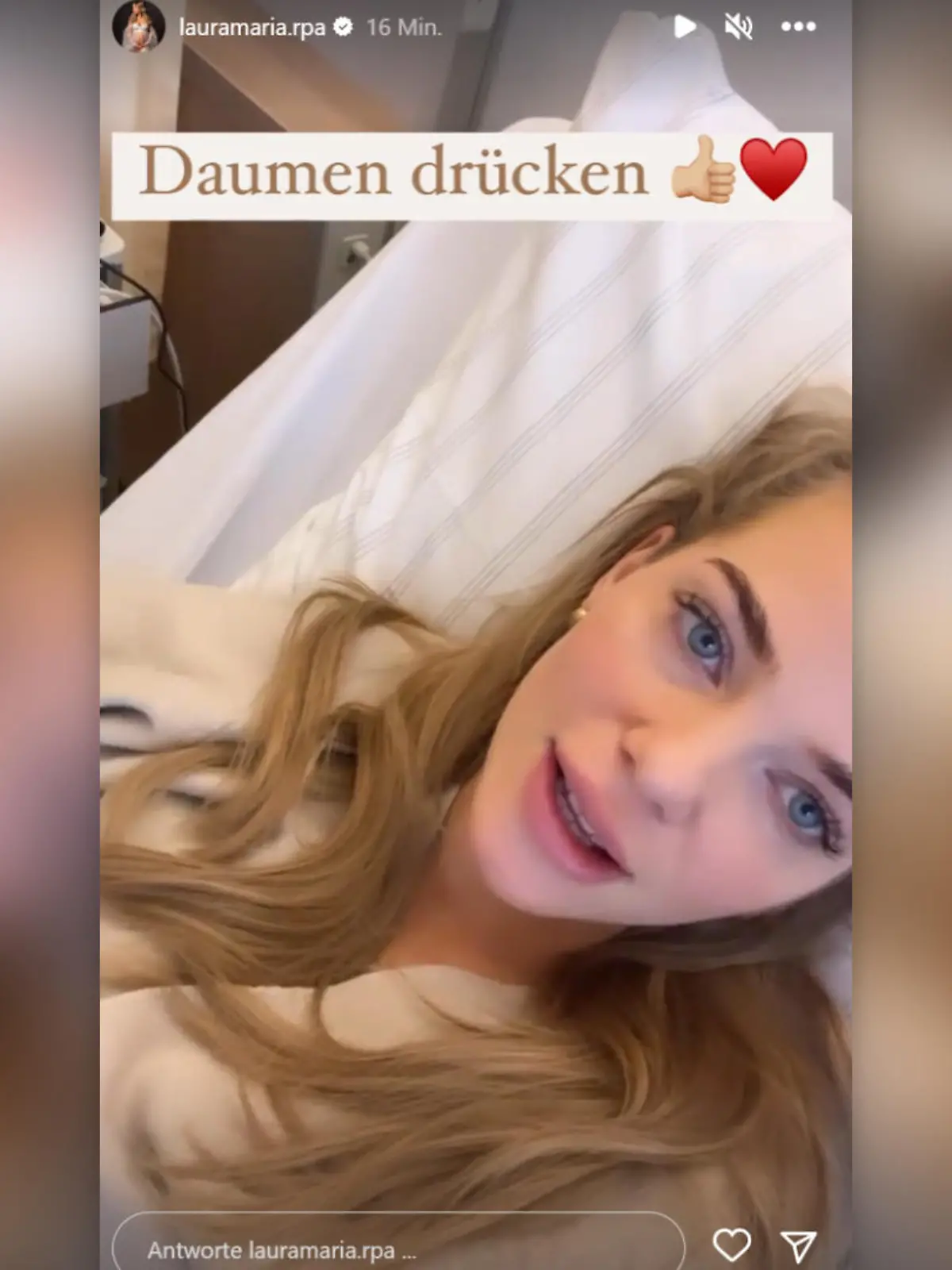 Laura Maria Rypa meldet sich aus dem Krankenhaus.