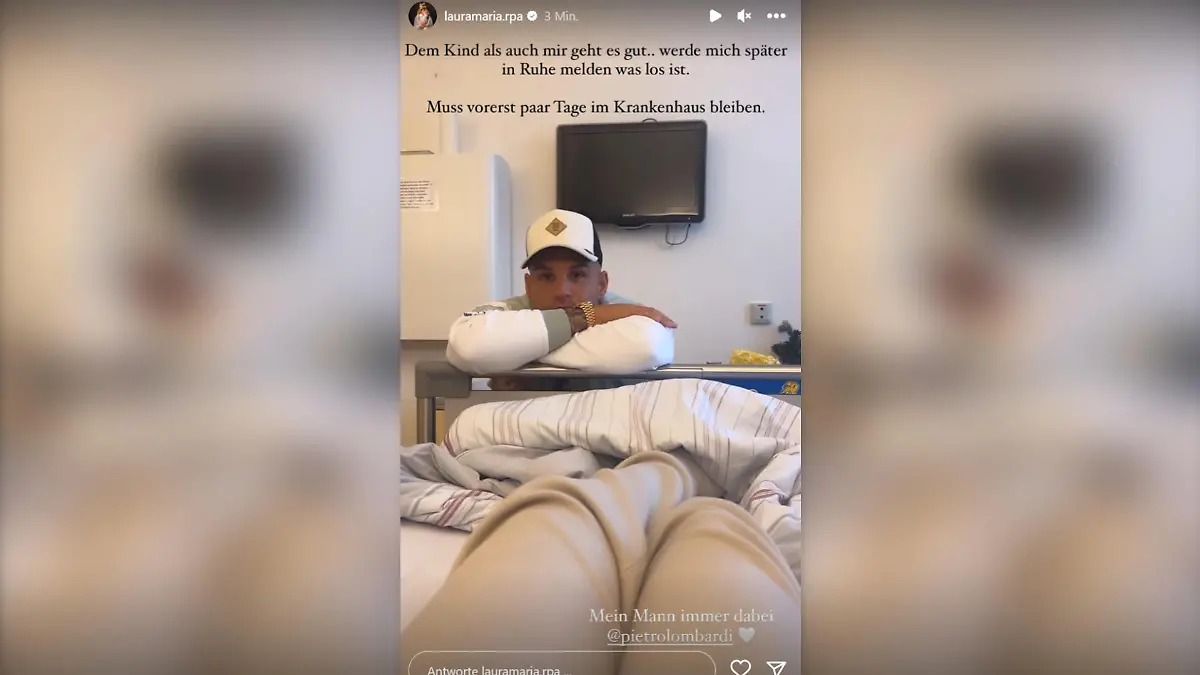 Wenn Besuchszeit ist, weicht Pietro Lombardi nicht von Laura Maria Rypas Seite.
