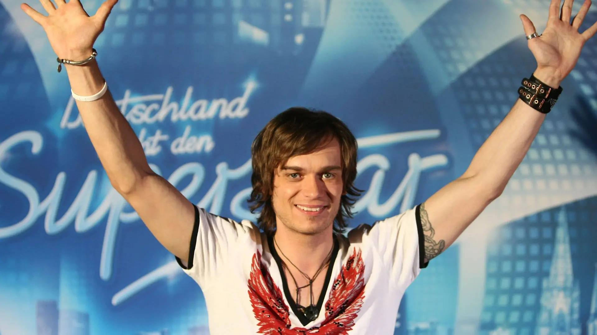 Thomas Godoj ist Deutschlands neuer Superstar. Foto: RTL / Gregorowius Verwendung der Bilder für Online-Medien ausschlieálich mit folgender Verlinkung:"Alle Infos zu "Deutschland sucht den Superstar" im Special bei RTL.de: www.rtl.de/musik/superstar.php