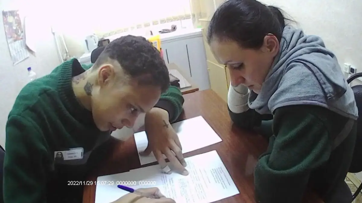 RUSSIA, MORDOVIA - DECEMBER 8, 2022: US basketball player Brittney Griner (L) is seen at Women's Penal Colony No 2. Griner, sentenced to 9 years in a Russian penal colony for drug smuggling, was freed in a prisoner exchange for Russian citizen Viktor Bout, sentenced to 25 years in a US prison for conspiring to kill US citizens and officials. Video grab. Best quality available. FSB/TASS / action press