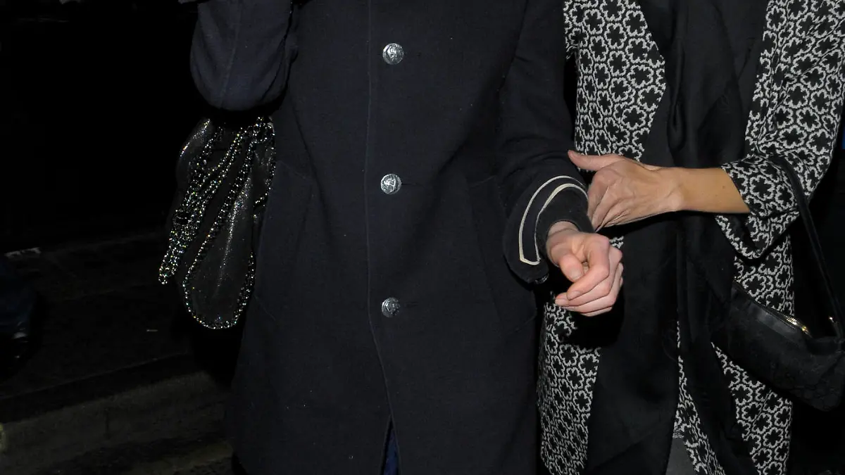 Anne Hathaway leaving The Box in London with short hair.