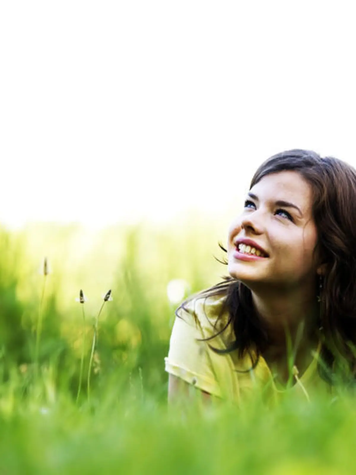 Pretty smiling girl relaxing outdoor