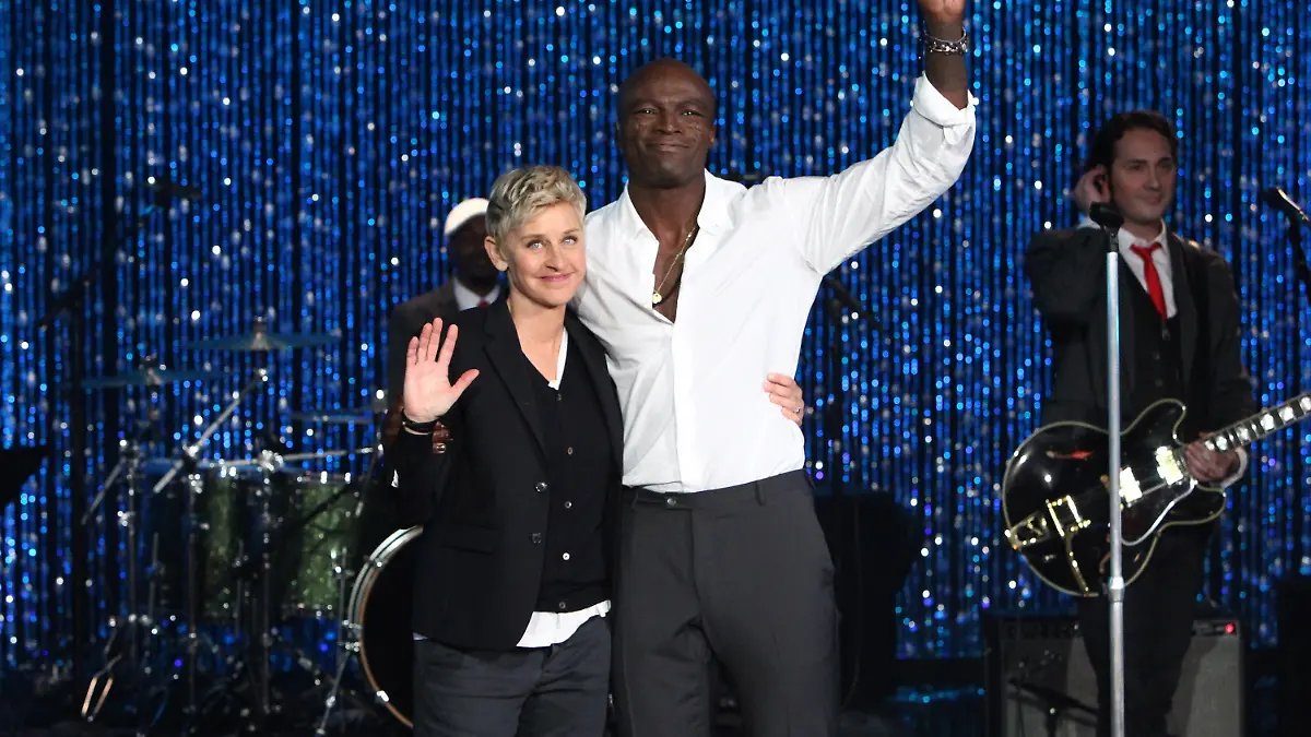 Singer-songwriter Seal makes his first television appearance since the announcement of the separation from wife, Heidi Klum on 'The Ellen DeGeneres Show' on Tuesday, January 24th. Ellen talks with Seal about the separation and why he is still wearing his wedding ring.USA - 23.01.12Photo Credit: Michael Rozman/Warner Bros./WENN.comThis is a PR photo. WENN does not claim any ownership including but not limited to Copyright or License in the attached material. Fees charged by WENN are for WENN's services only, and do not, nor are they intended to, convey to the user any ownership of Copyright or License in the material. By publishing this material you expressly agree to indemnify and to hold WENN and its directors, shareholders and employees harmless from any loss, claims, damages, demands, expenses (including legal fees), or any causes of action or  allegation against WENN arising out of or connected in any way with publication of the material. 