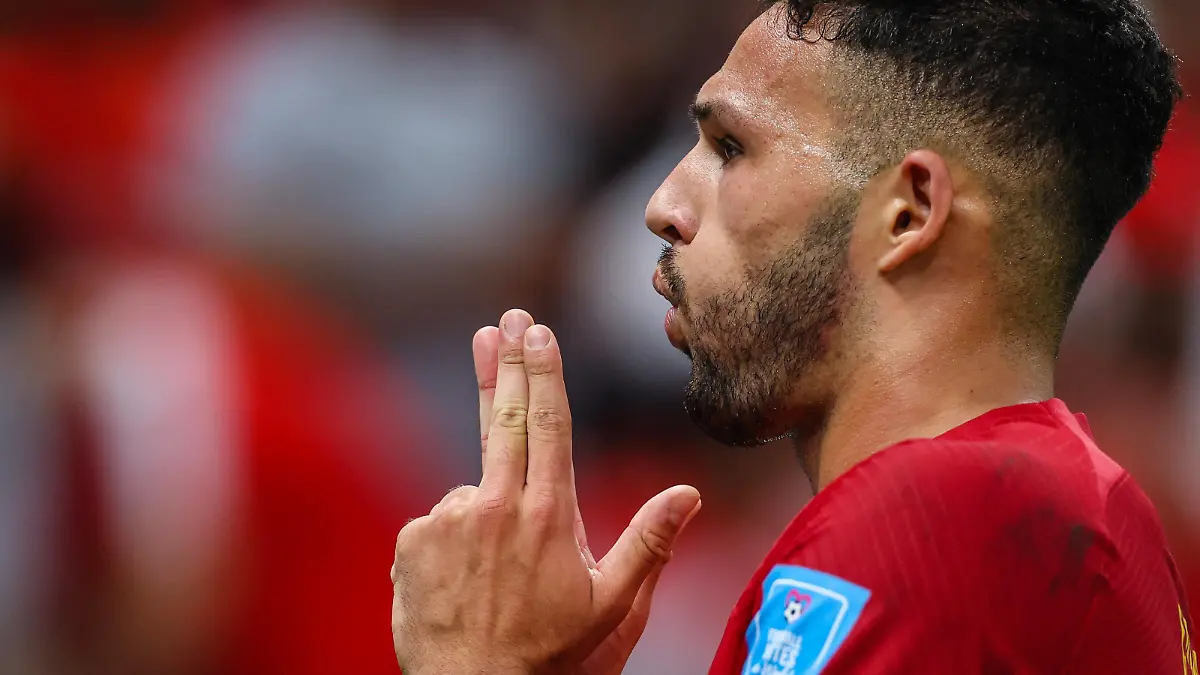 December 6, 2022, DOHA, QATAR: Gonoßalo Ramos player of Portugal during a match against Switzerland valid for the round of 16 of the FIFA World Cup, WM, Weltmeisterschaft, Fussball at Lusail Stadium, in Doha, Qatar. December 06, 2022 DOHA QATAR - ZUMAv122 20221206_zap_v122_073 Copyright: xWilliamxVolcovx