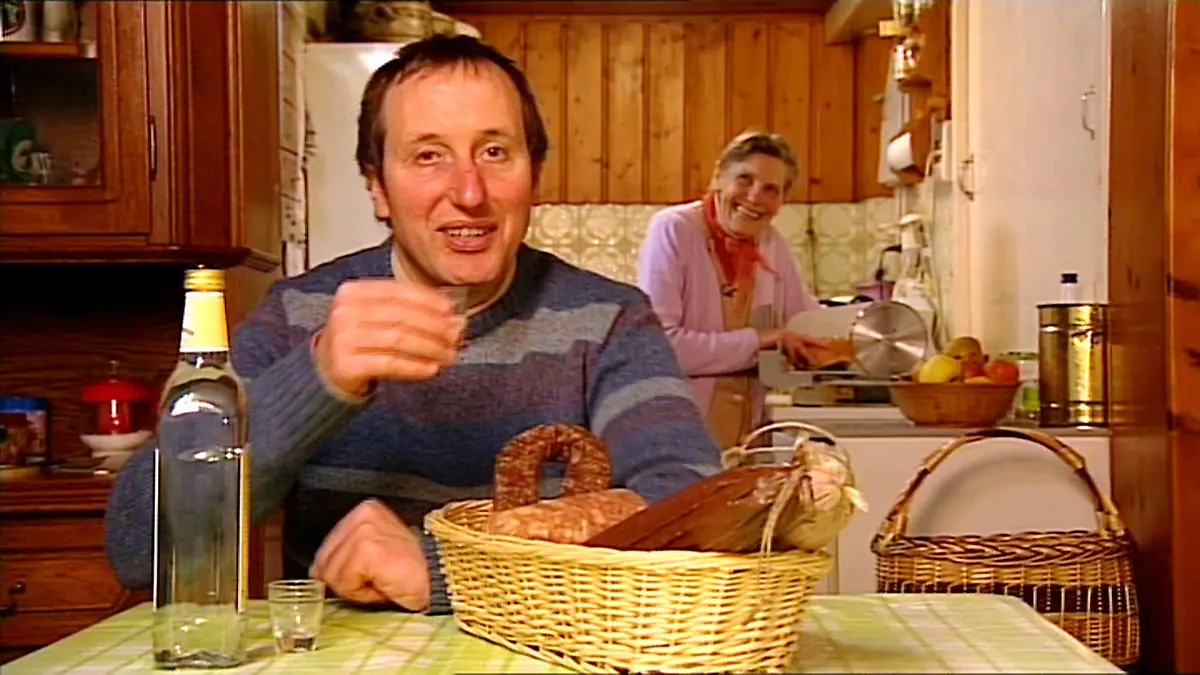 Schäfer Heinrich mit seiner Mutter Johanna.
