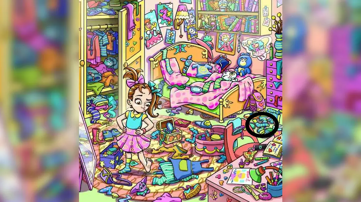 Auflösung Suchbild Socke