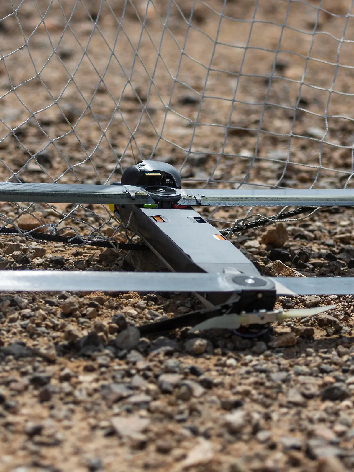This image provided by the U.S. Marine Corps, shows a Switchblade 300 10C drone system being used as part of a training exercise at Marine Corps Air Ground Combat Center Twentynine Palms, Calif., on Sept. 24, 2021. (Cpl. Alexis Moradian/U.S. Marine Corps via AP)