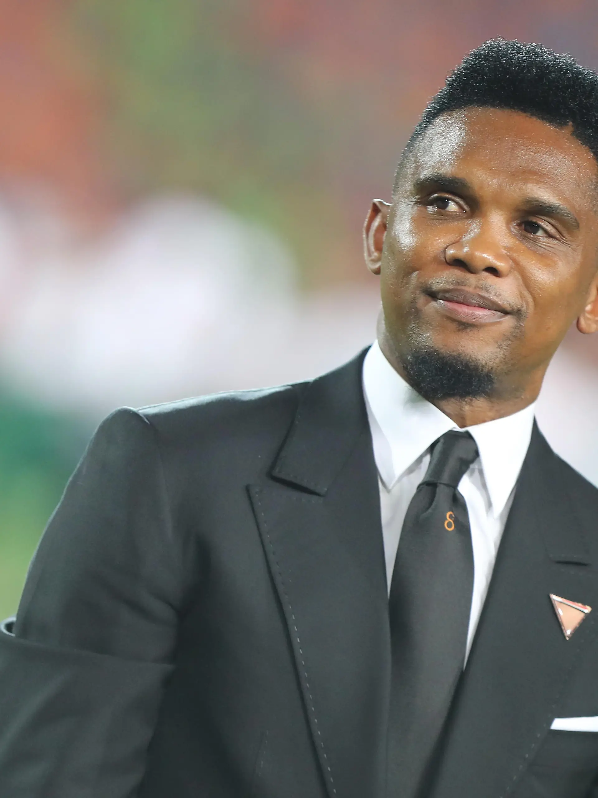 Fußball: Afrika-Cup, Senegal - Algerien, K.o.-Runde, Finale: Fußballspieler Samuel Eto'o vor Beginn des Spiels. Der dreimalige Champions-League-Sieger Samuel Eto'o hat seine Fußball-Karriere beendet. Das teilte der 38-Jährige Kameruner auf seinem Instagram-Account mit.