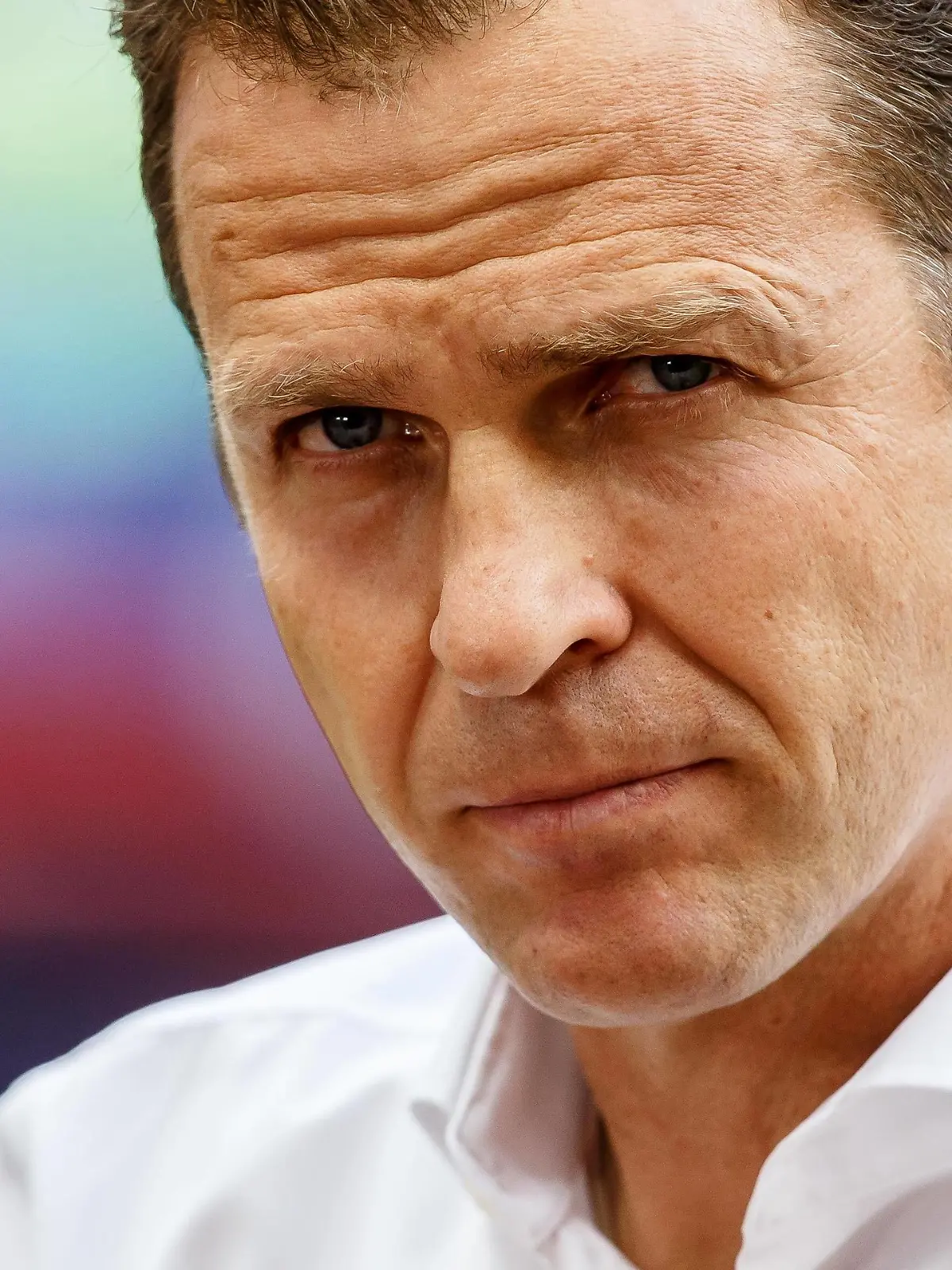 Kasan, Russland, 27.06.2018, FIFA Weltmeisterschaft, Gruppe F, Suedkorea - Deutschland, Manager der Nationalmannschaft Oliver Bierhoff (GER) schaut ( DeFodi507 *** Kazan Russia 27 06 2018 FIFA World Cup Group F South Korea Germany Manager of the national team Oliver Bierhoff GER is watching DeFodi507  