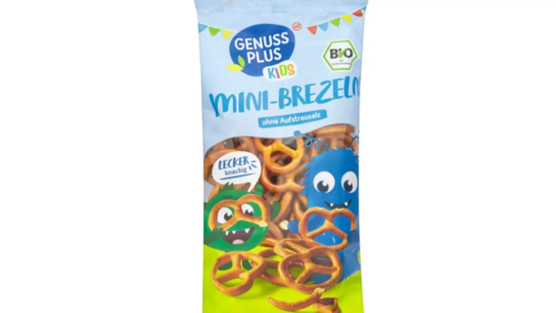 Rossmanns "GenussPlus Kids – Mini Brezel ohne Aufstreusalz" wird zurückgerufen - der Artikel kann in die Verkaufsstellen zurückgebracht werden, der Kaufpreis wird erstattet.