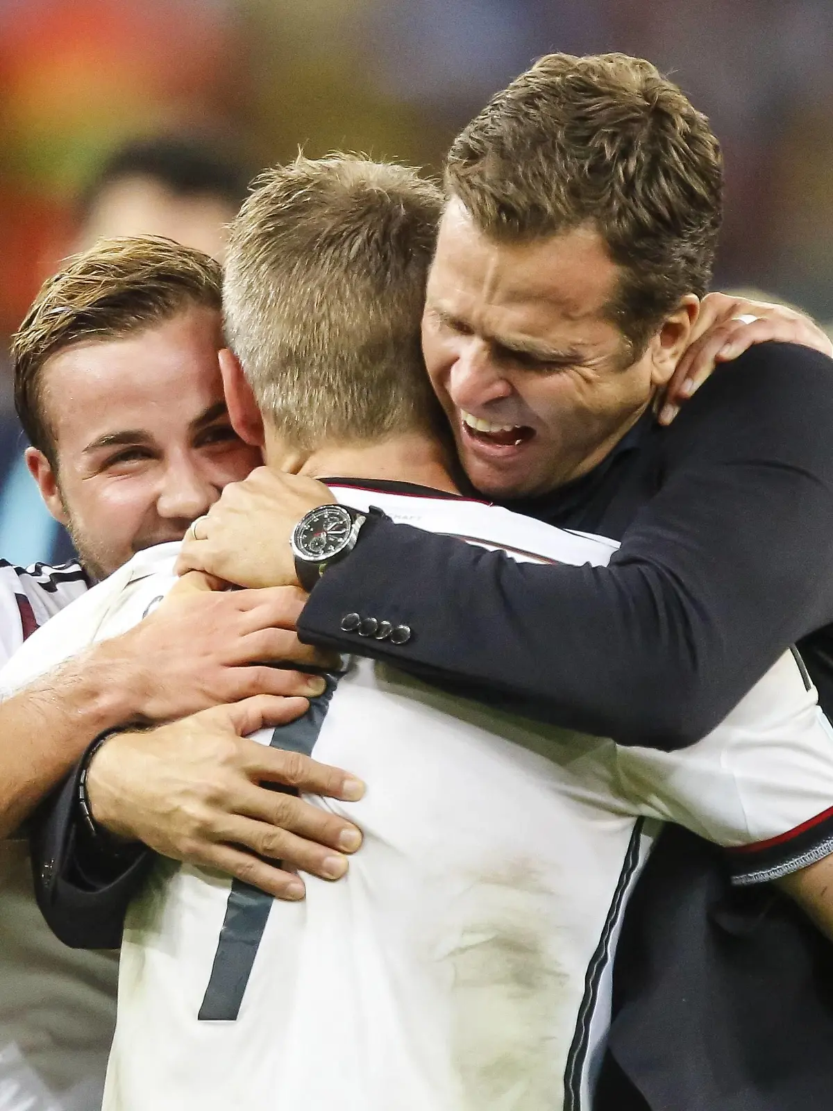 Bastian SCHWEINSTEIGER, DFB 7 MARIO GÖTZE, DFB 19 OLIVER BIERHOFF, MANAGER, TEAMMANAGER DFB,weinen, Traenen weint Jubel Freudentraenen DEUTSCHLAND - ARGENTINIEN 1-0 n.V. FIFA Fussball WM FINALE Weltmeisterschaft am 13.07.2014 im Maracana Stadion von Rio de Janeiro

Bastian Schweinsteiger DFB 7 Mario Götze DFB 19 Oliver Bierhoff Manager Team Manager DFB cry Tears cries cheering FREUDENTRAENEN Germany Argentina 1 0 n v FIFA Football World Cup Final World Cup at 13 07 2014 in Mara Cana Stadium from Rio de Janeiro