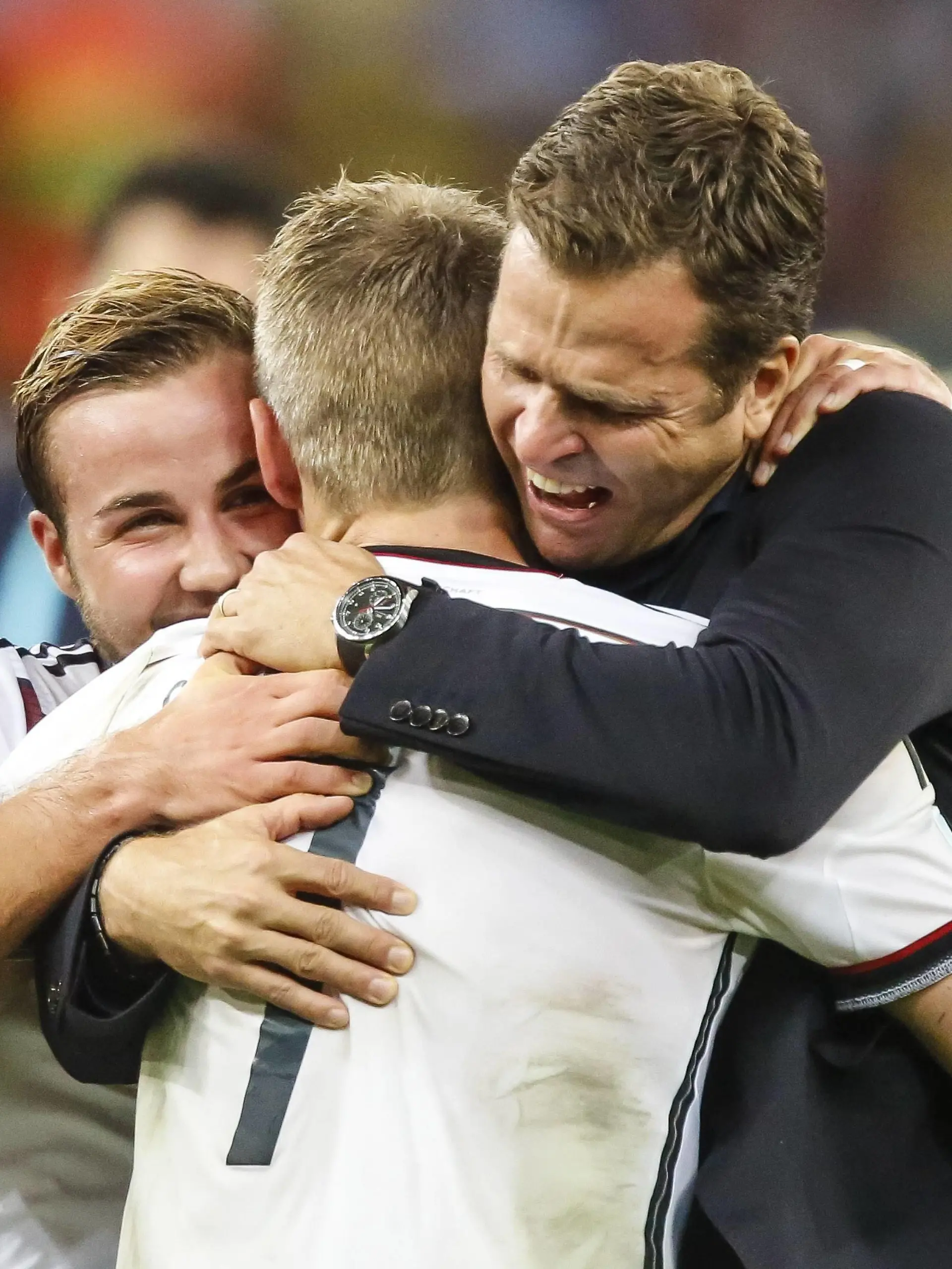 Bastian SCHWEINSTEIGER, DFB 7 MARIO GÖTZE, DFB 19 OLIVER BIERHOFF, MANAGER, TEAMMANAGER DFB,weinen, Traenen weint Jubel Freudentraenen DEUTSCHLAND - ARGENTINIEN 1-0 n.V. FIFA Fussball WM FINALE Weltmeisterschaft am 13.07.2014 im Maracana Stadion von Rio de Janeiro

Bastian Schweinsteiger DFB 7 Mario Götze DFB 19 Oliver Bierhoff Manager Team Manager DFB cry Tears cries cheering FREUDENTRAENEN Germany Argentina 1 0 n v FIFA Football World Cup Final World Cup at 13 07 2014 in Mara Cana Stadium from Rio de Janeiro
