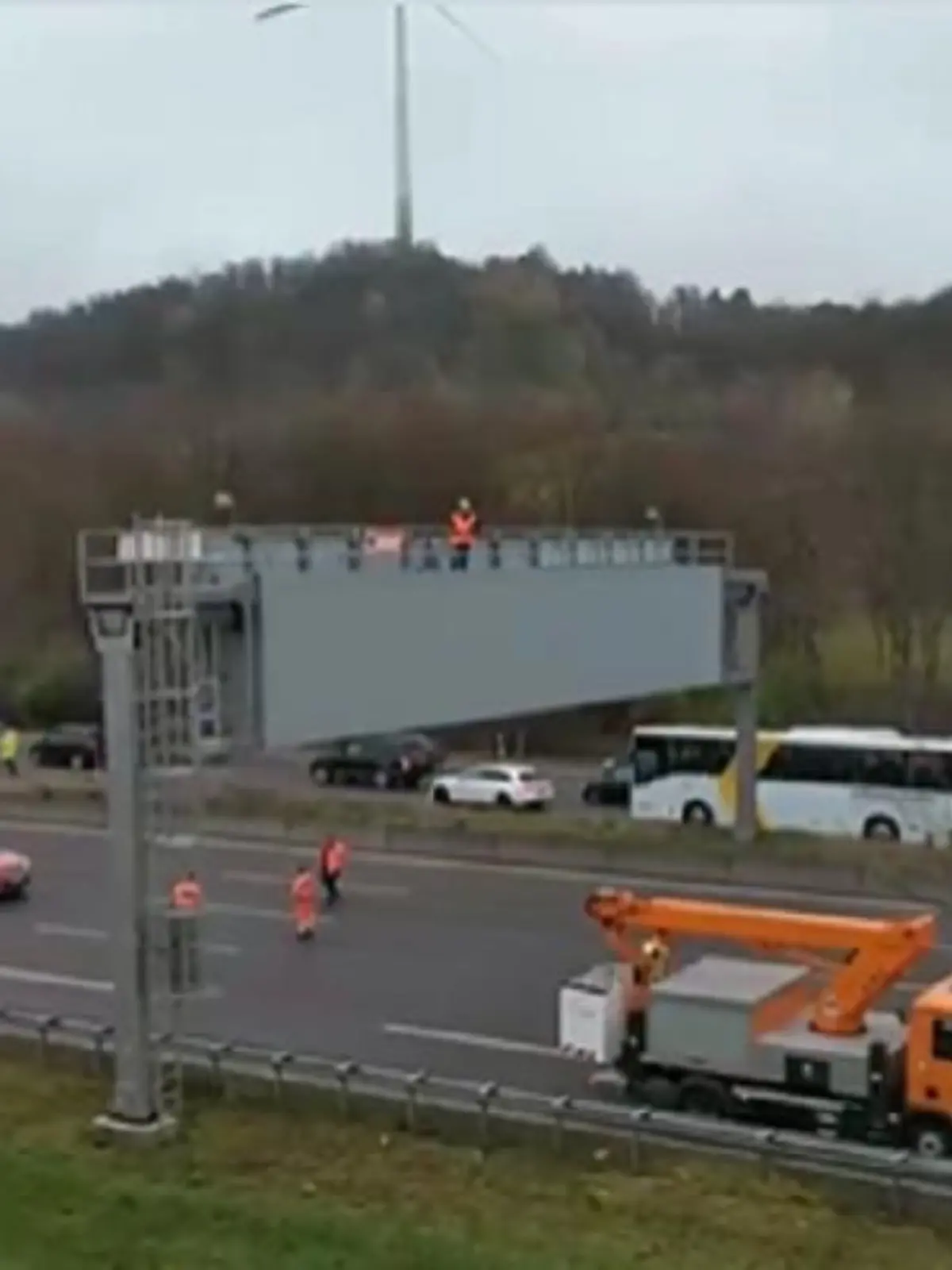 Klimaprotest auf der A9