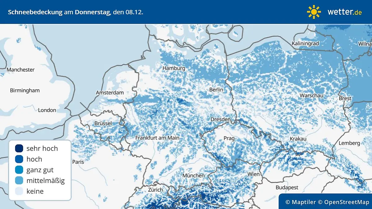 snowCover schnee donnerstag schneebedeckung