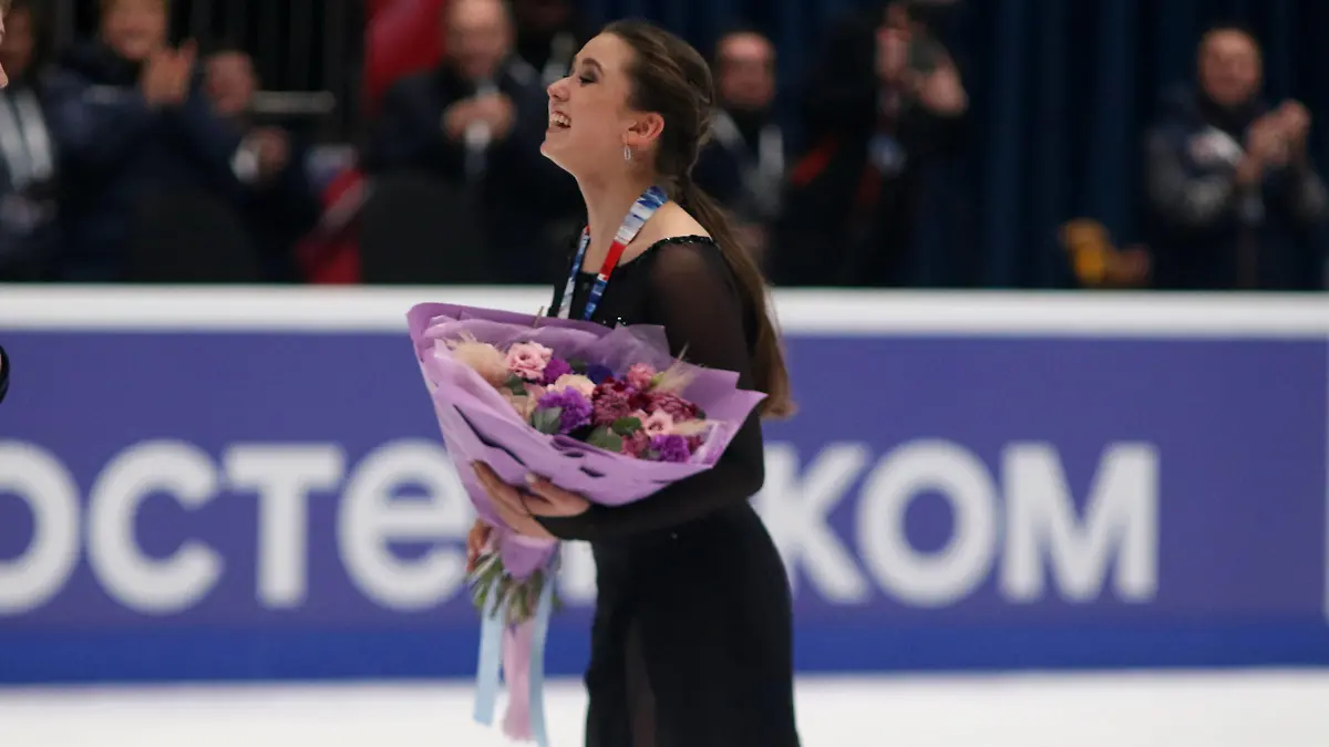 Russian Federation. Saint-Petersburg. Sports complex Jubilee . Figure skating, Eiskunstlauf Russian Jumping Elements Championship 2022. The Russian Jumping Championship. Sportsman, Kamila Valieva MaksimxKonstantinov 