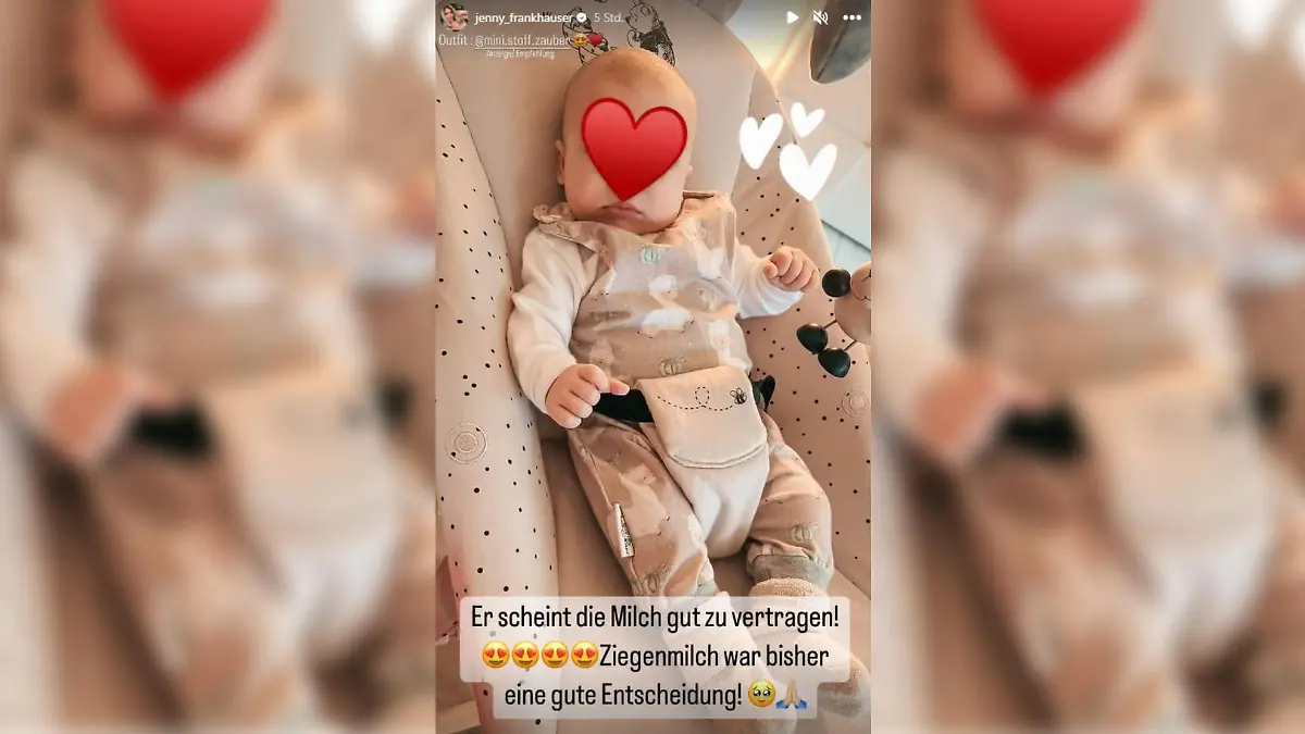 Jenny Frankhauser gibt ihrem Sohn Ziegenmilch