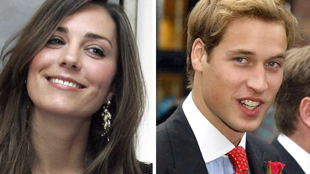 ARCHIV - Prinz William (Archivfoto vom 06.11.2004) und seine Freundin Kate Middleton (25, Archivfoto vom 03.04.2007) haben sich nach britischen Medienberichten zu einem romantischen Urlaub auf einer Insel der Seychellen zurückgezogen. Wie die Zeitung «The Sun» am Samstag (18.08.2007) spekulierte, könnte der Prinz den Aufenthalt auf der paradiesischen kleinen Île Desroches gar für einen Heiratsantrag nutzen. Das paradiesische Eiland rund 230 Kilometer südwestlich der Seychellen-Hauptinsel Mahé ist einer der abgeschiedensten und zugleich luxuriösesten Urlaubsorte der Welt. Die Nummer zwei in der britischen Thronfolge hat laut «Sun» das einzige Ferienhotel der Insel, das Desroches Island Resort, mit sämtlichen 20 Appartements für eine Woche gemietet. Foto: ADRIAN CRAWLEY/JOHN GILES (zu dpa 0079) +++(c) dpa - Bildfunk+++