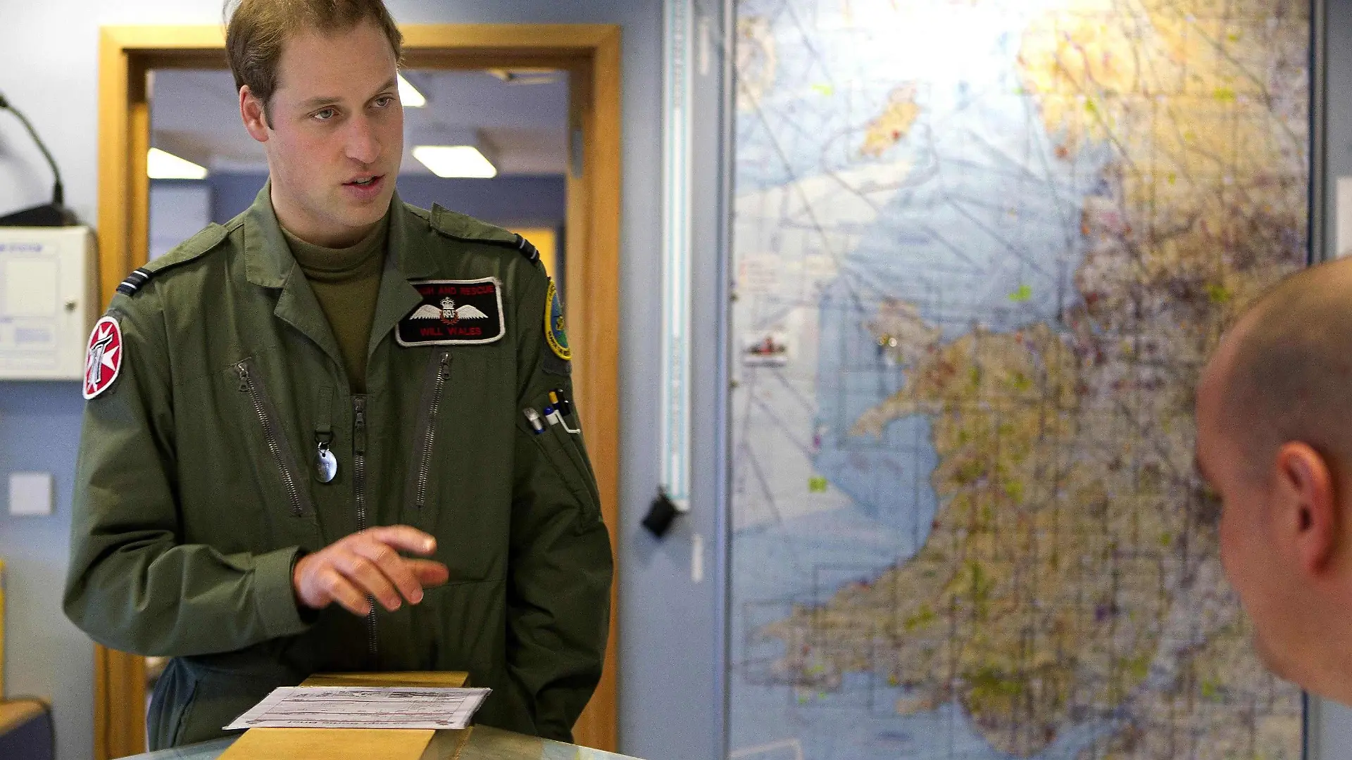 Prince William takes to the controls of a Royal Navy Search and Rescue Sea King helicopter at RAF Valley in Anglesey, North Wales. His grand parents HRH Queen Elizabeth and Prince Philip were given a guided tour by their grandson when they visited his air base.
<P>
Pictured: Prince William's RAF Squadron badge
<P><B>Ref: SPL261739  010411  </B><BR/>
Picture by: MOD/Splash News<BR/>
</P><P>
<B>Splash News and Pictures</B><BR/>
Los Angeles:	310-821-2666<BR/>
New York:	212-619-2666<BR/>
London:	870-934-2666<BR/>
photodesk@splashnews.com<BR/>
</P>