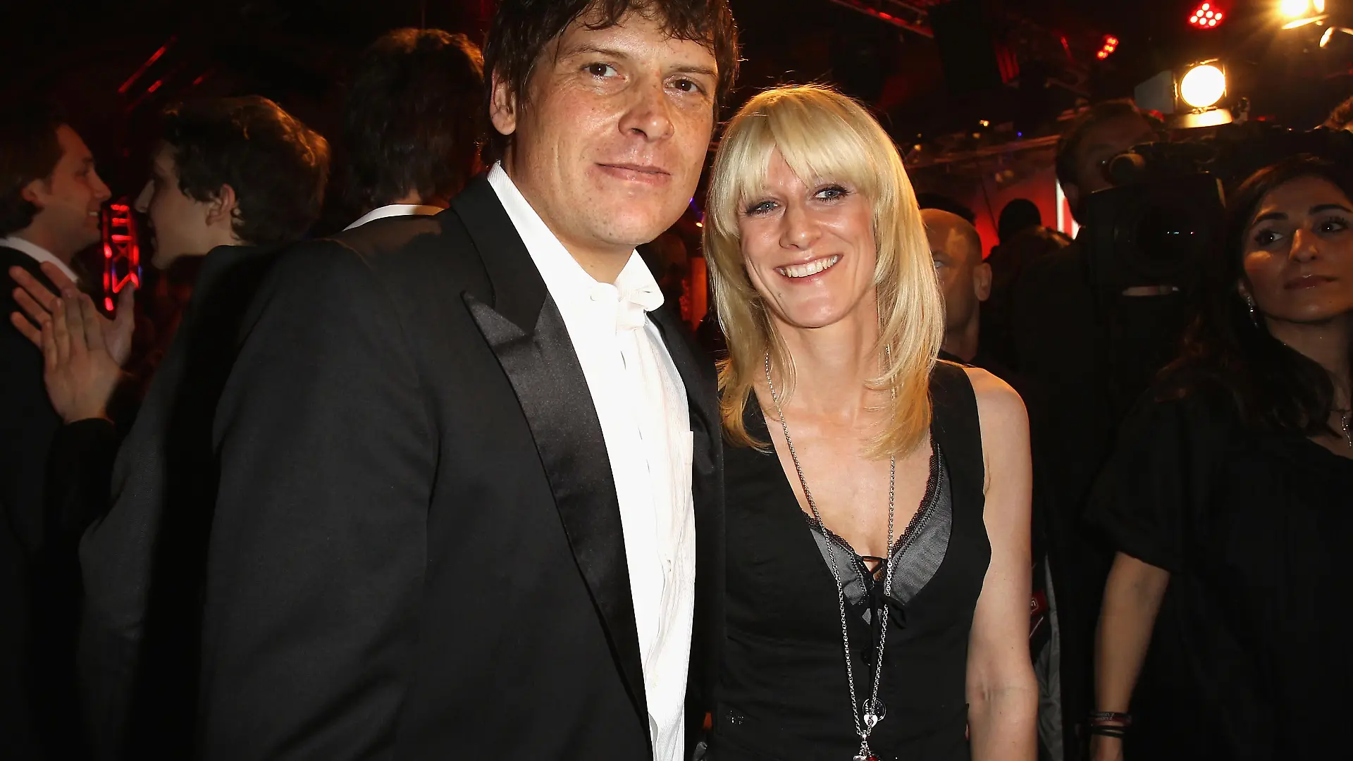 COLOGNE, GERMANY - FEBRUARY 01: Jan Ullrich and his wife Sara Ullrich attend the Lambertz Monday Night Schoko & Fashion party at the Alten Wartesaal on February 1, 2010 in Cologne, Germany. (Photo by Andreas Rentz/Getty Images)