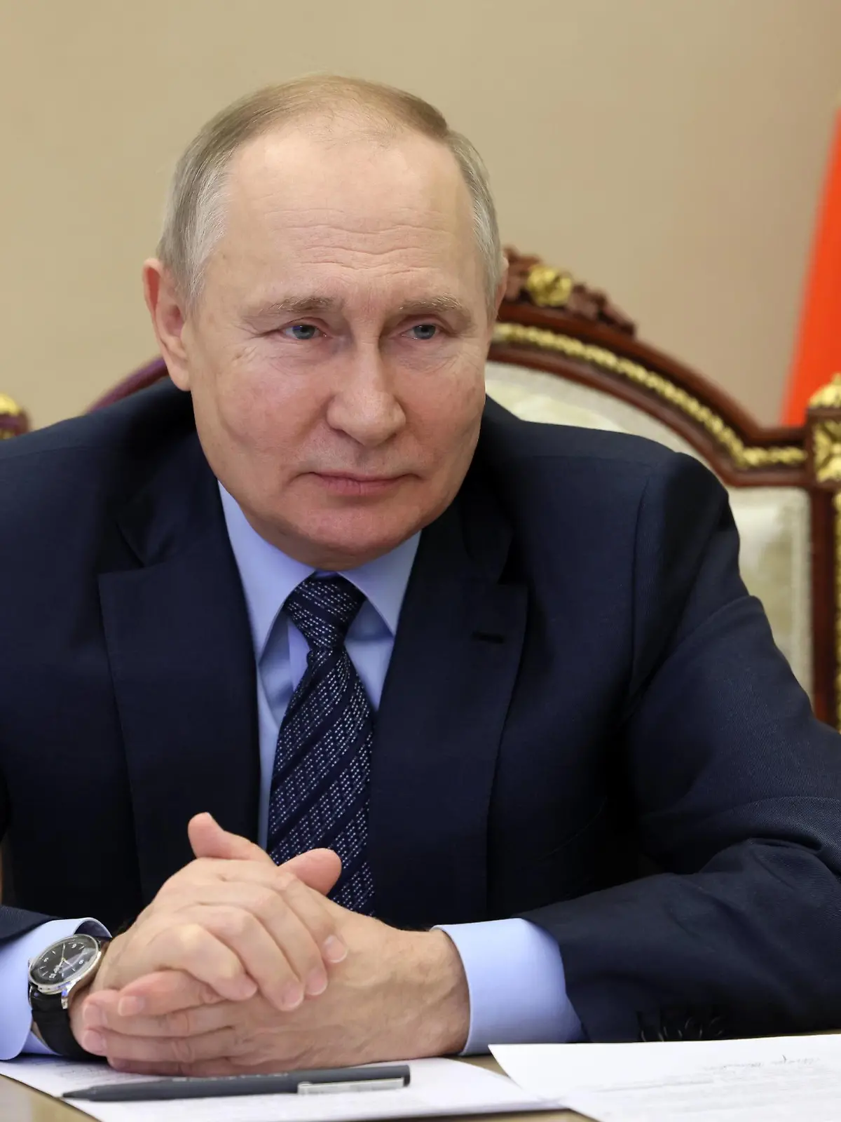  Russia Putin Social Facilities Opening 8327001 30.11.2022 Russian President Vladimir Putin attends an opening of social facilities in various regions that were built or overhauled as part of federal and regional development programmes, via a video conference at the Kremlin in Moscow, Russia. Mikhail Metzel / POOL Moscow Russia PUBLICATIONxINxGERxSUIxAUTxONLY Copyright: xMikhailxMetzelx