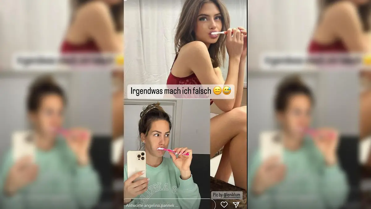 Angelina Pannek kann sich einen Scherz über Leni Klums "Abendroutine" nicht verkneifen.