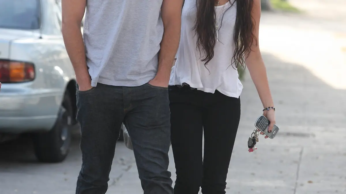 Miley Cyrus and Liam Hemsworth looked happy together out and about in West Hollywood, California.