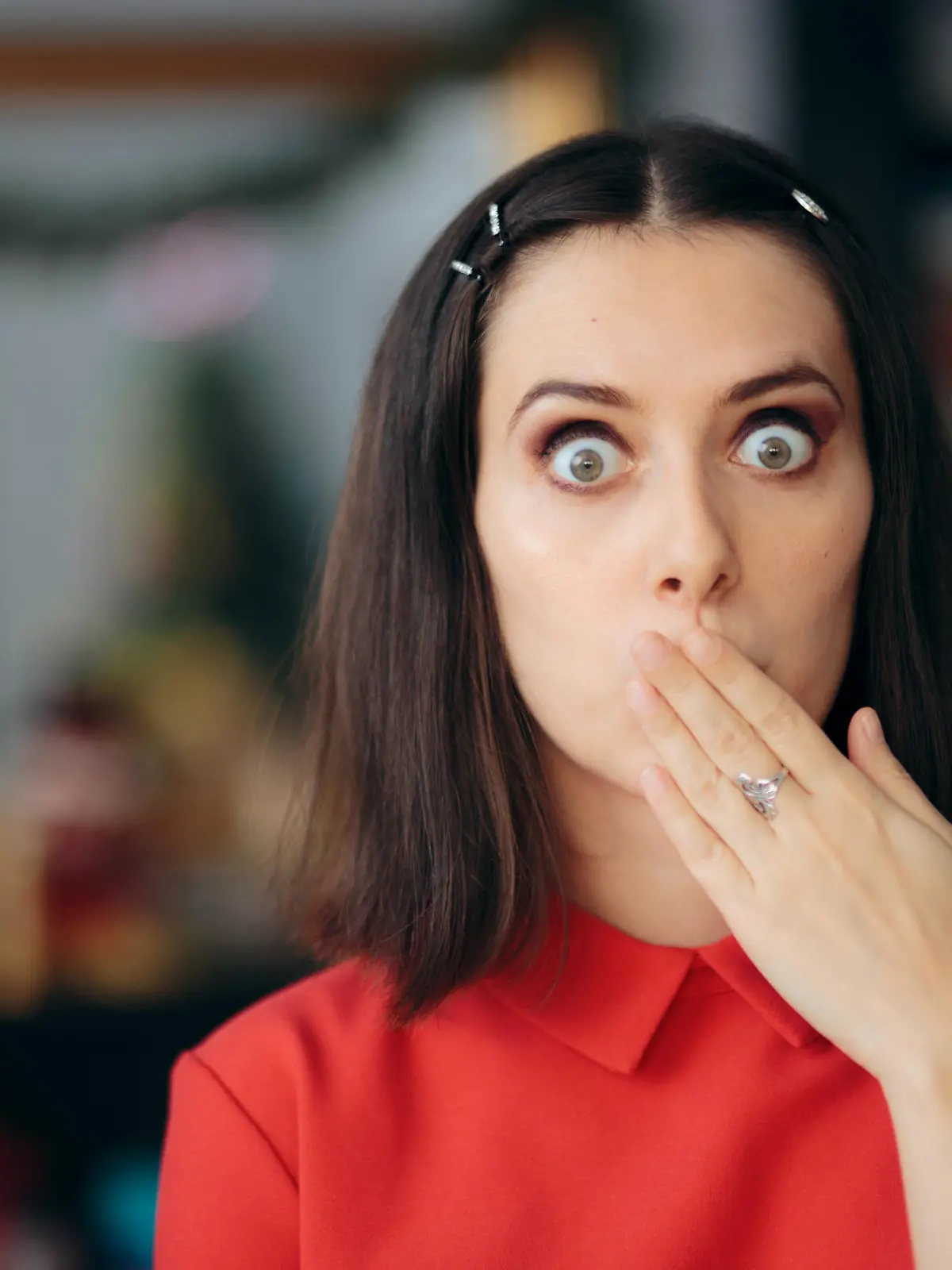 Secretive girl keeping juicy gossip to herself