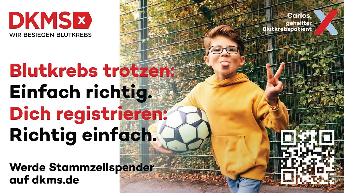 Carlos' Mutmacher-Geschichte ist Teil der neuen DKMS-Kampagne "Einfach richtig. Richtig einfach".