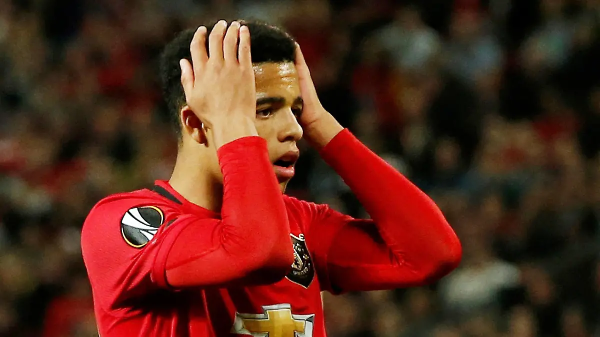 FILE PHOTO: Soccer Football - Europa League - Group L - Manchester United v Astana - Old Trafford, Manchester, Britain - September 19, 2019 Manchester United's Mason Greenwood reacts after a missed chance REUTERS/Andrew Yates/File Photo
