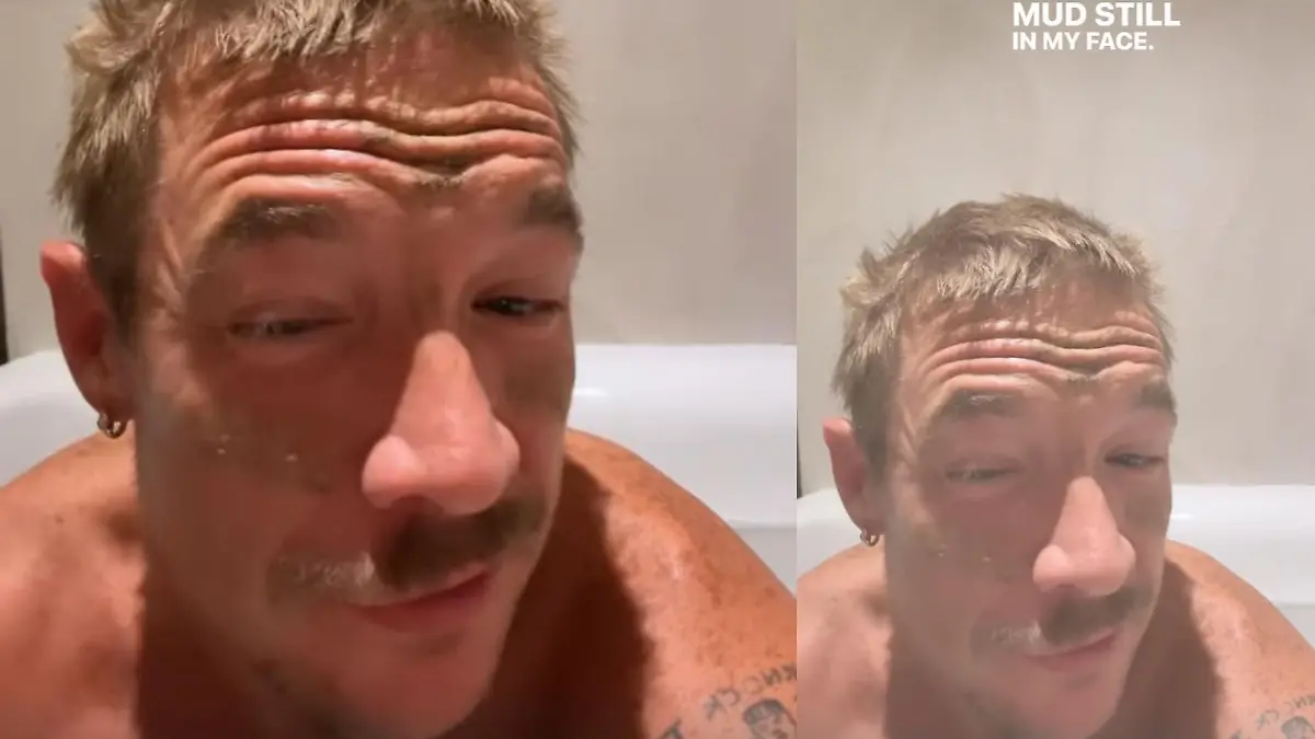 Diplo nach dem Festival in der Wanne