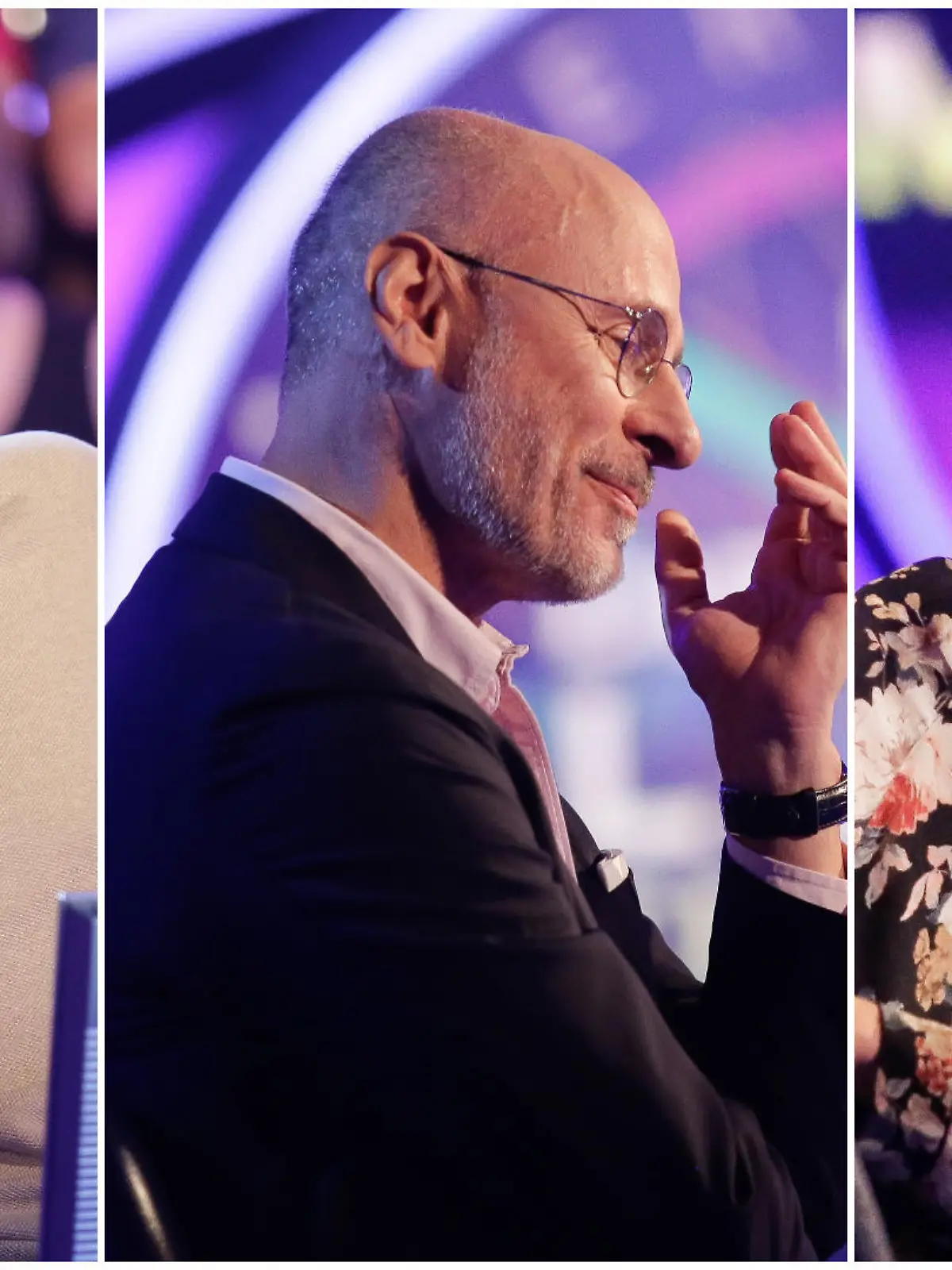 „Wer wird Millionär?“-Kandidaten Kai Genz, Sandro Bund und Katharina Richter