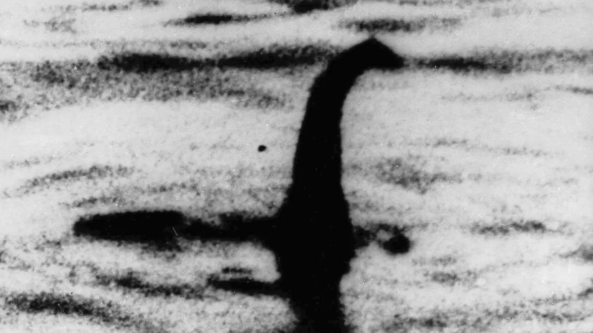 FILE - This undated file photo shows a shadowy shape that some people say is a the Loch Ness monster in Scotland. The Loch Ness Centre in Scotland is calling for “budding monster hunters” and volunteers to join in what it dubs the largest search for the Loch Ness Monster since the 1970s. The visitor attraction said Thursday, Aug. 3, 2023, that modern technology such as drones that produces thermal images of the lake will “search the waters in a way that has never been done before.” (AP Photo/File)