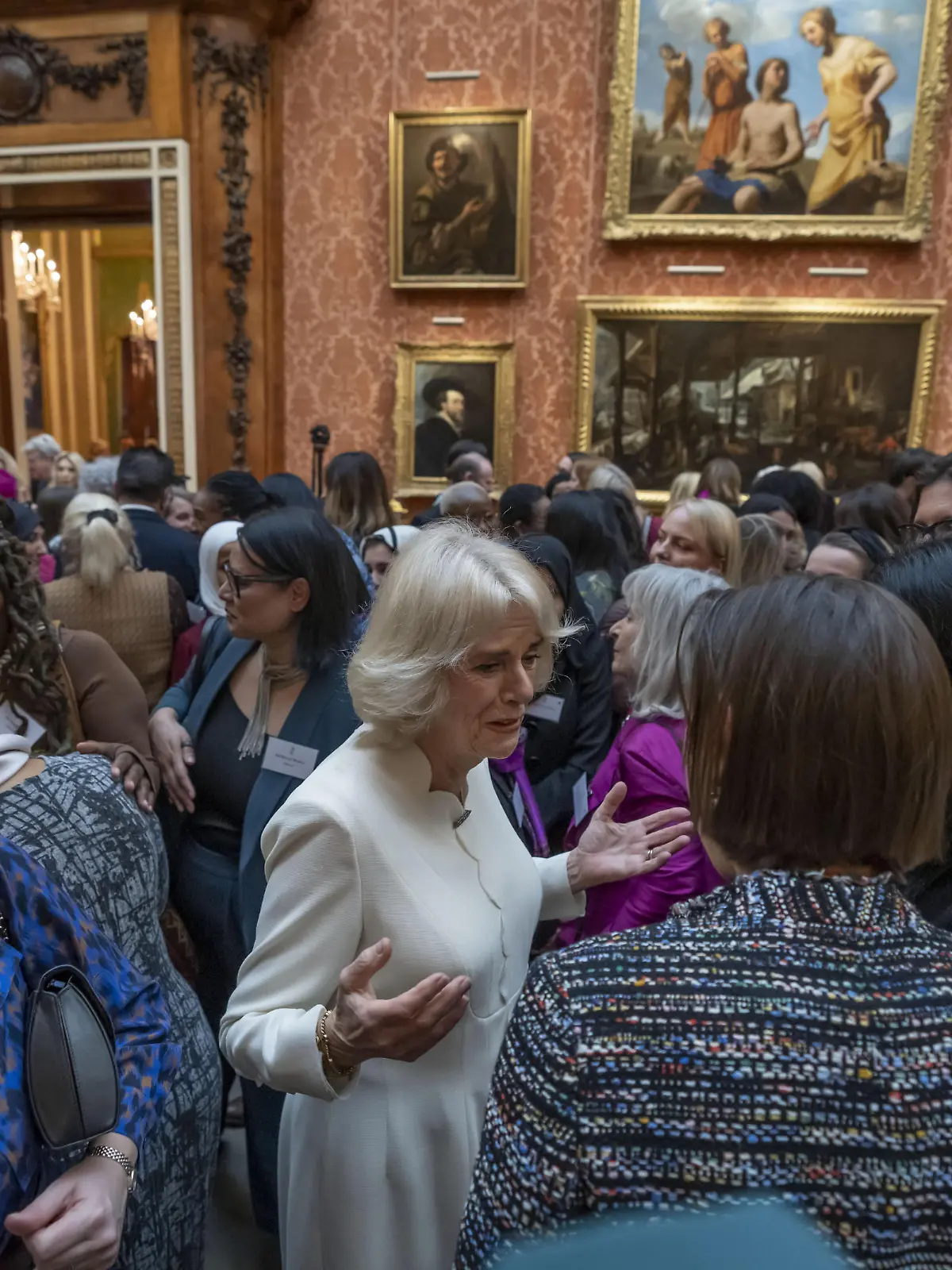 Member of Palace household comments. File photo dated 29/11/2022 of Ngozi Fulani (2nd left) at a reception at Buckingham Palace, London. The prominent black advocate for survivors of domestic abuse has revealed how she was repeatedly asked by a member of the Buckingham Palace household at the Queen Consort's reception where she "really came from". Issue date: Wednesday November 30, 2022. Ngozi Fulani, chief executive of Sistah Space, described the conversation as a "violation" and said the experience at Camilla's major engagement on violence against women on Tuesday will "never leave me". See PA story ROYAL Fulani . Photo credit should read: Kin Cheung/PA Wire URN:70030282