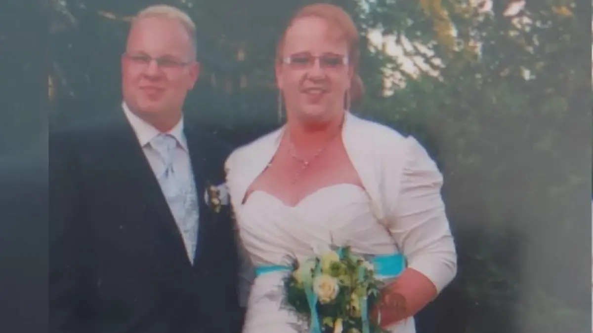 Susann und Sascha Matthies bei ihrer Hochzeit 2016.