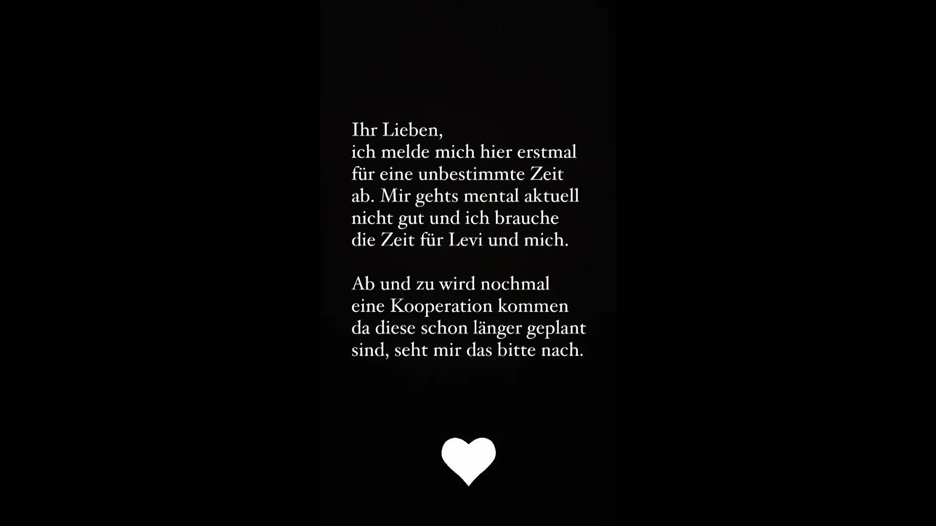 Lovelyn Enebechi kündigt eine Auszeit an.