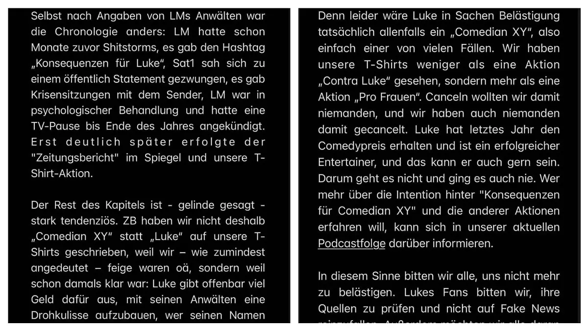 Bei Instagram sprechen Hazel Brugger und ihr Mann Thomas Spitzer Klartext