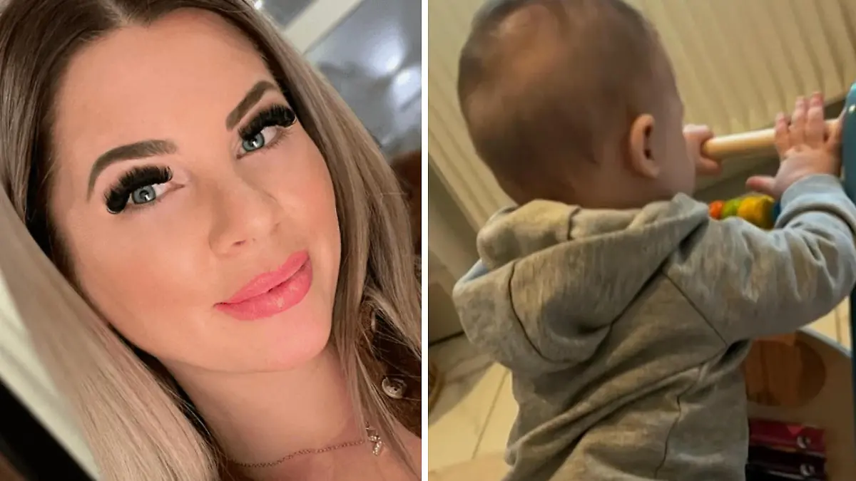 Jenny Frankhausers Sohn kann schon stehen! Kleiner Mann ganz groß
