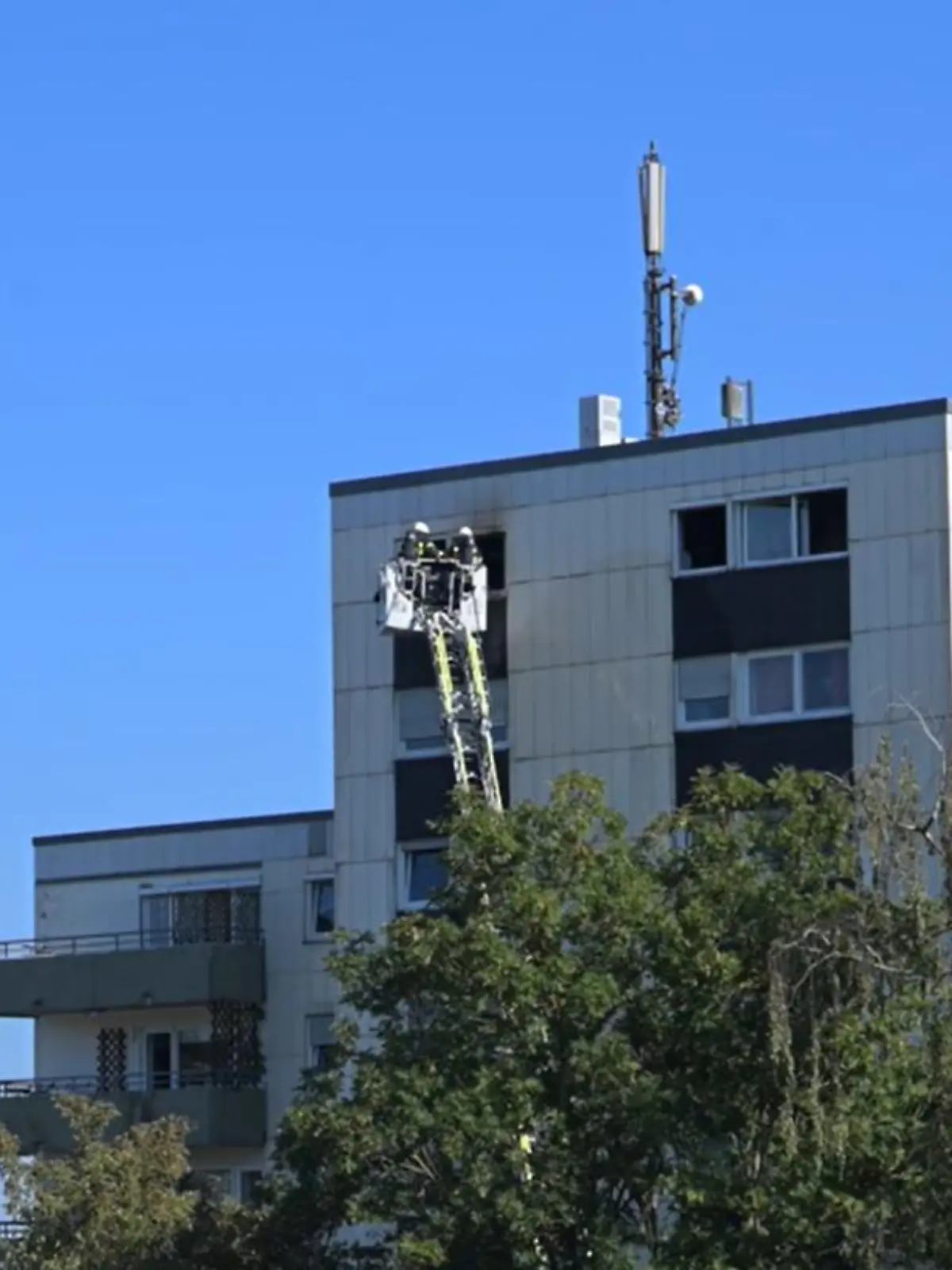 In diesem Hochhaus lag offenbar eine skelettierte Leiche.