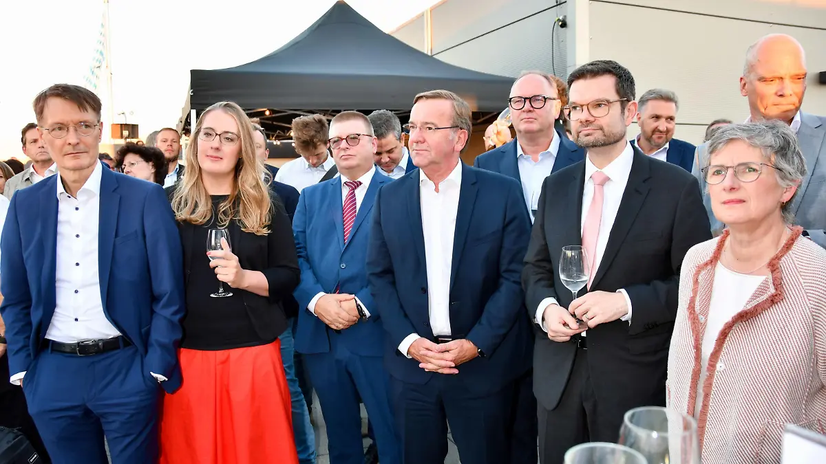 Karl Lauterbach, Katharina Droege, Thomas Haldenwang, Boris Pistorius, Marco Buschmann, Britta Hasselmann, RTL-Sommerfest Aussichtsreich, RTL News Berlin, Berlin, DEU, 07.09.2023