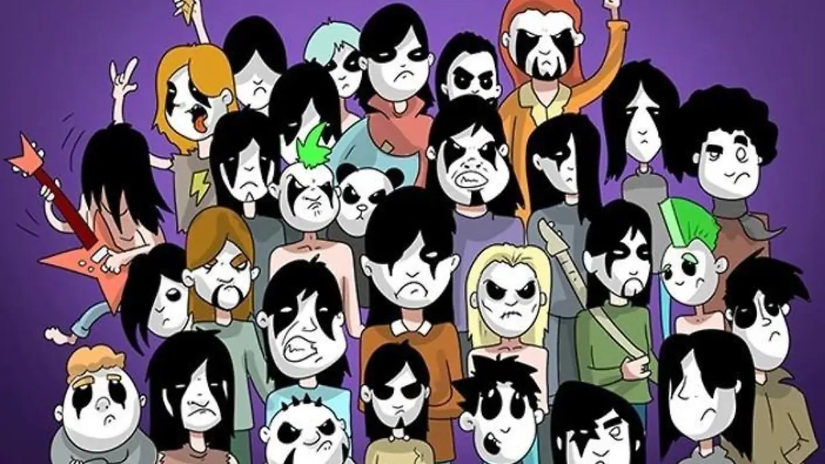 Zwischen den Metal-Fans versteckt sich ein Panda. Entdecken Sie ihn in unter zehn Sekunden?